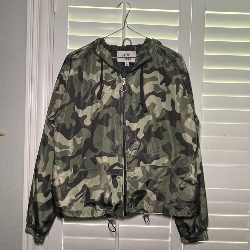 camo windbreaker hoodie
